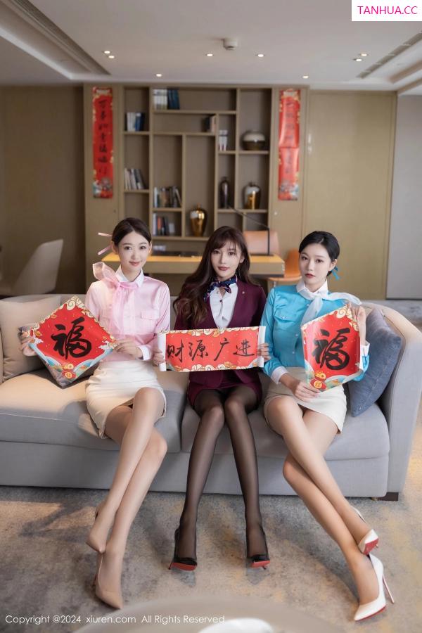   [XiuRen]高清写真图 2024.02.07 No.8088 陆萱萱＆安然anran＆唐安琪 模特合集第2张图片